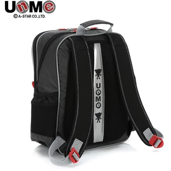 UNME brand pupil backpack waterproof orthopedic high-grade leather large capacity orthopaedic for boys and girls fashion bag