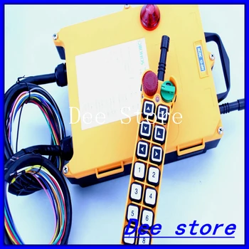 14 Channels 1 Speed 1 Transmitter Hoist Crane Truck Radio Remote Control Push Button Switch System with Emergency-Stop