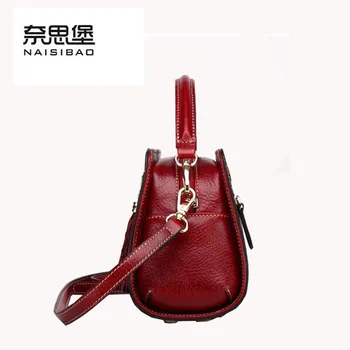 2016 New women genuine leather bag retro embossing fashion quality luxury women leather handbags shoulder messenger cowhide bag
