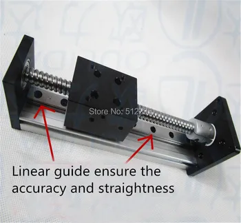 High Precision CNC SGX 1610 Ballscrew Sliding Table effective stroke 700mm+1pc nema 23 stepper motor XYZ axis Linear motion