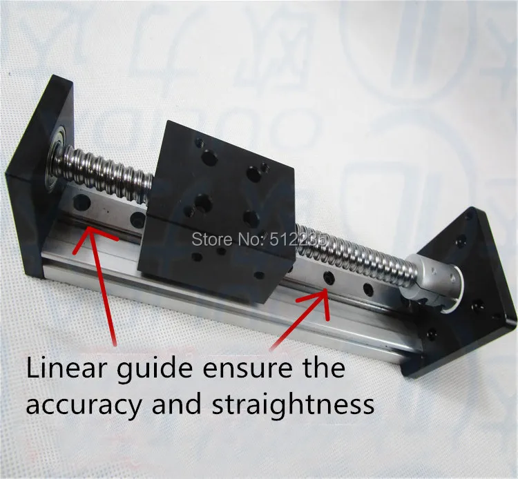 High Precision CNC SGX 1610 Ballscrew Sliding Table effective stroke 800mm+1pc nema 23 stepper motor XYZ axis Linear motion