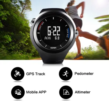 EZON G2 Smart Sports Outdoor Bluetooth GPS Watch GYM Running Jogging Fitness Calories Counter Digital Watch for IOS Android