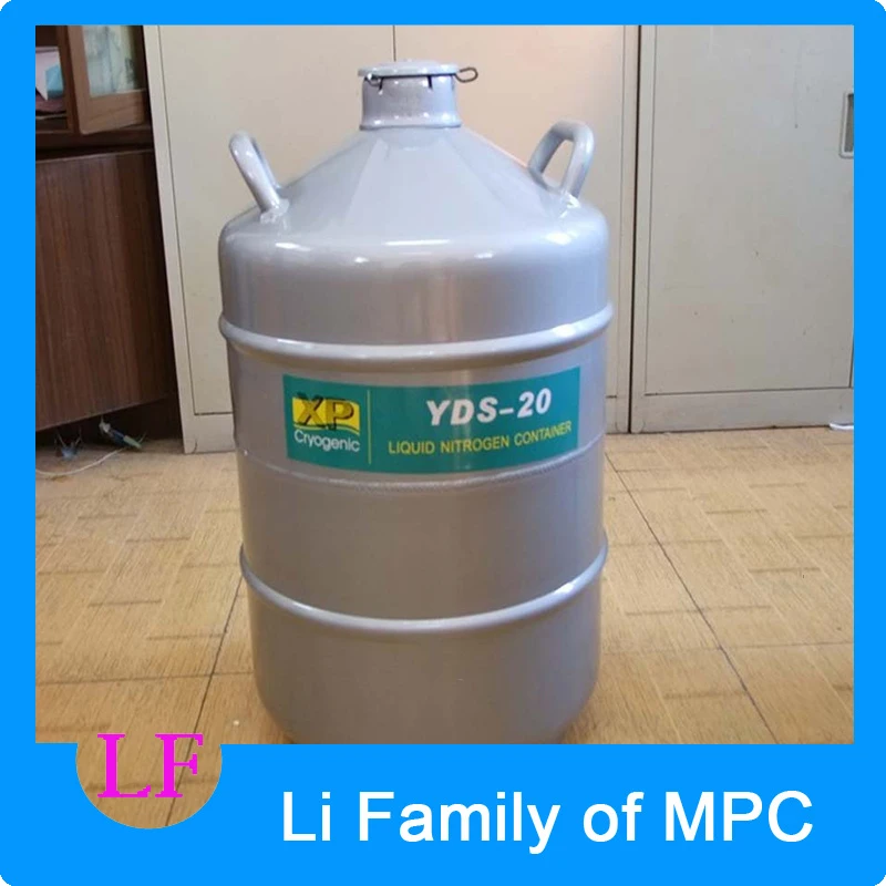 20L YDS-20 Liquid Nitrogen Container Molecular Cream Cans Biological Containers for LN2 Cryogenic Dewar Storage Tank with Strap