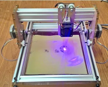 NEW 2000mw Blue Laser Engraving Machine Mini DIY Laser Engraver IC Marking Printer Carving Size 17*22CM CNC Engraver