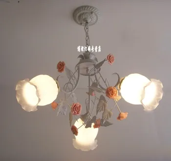 Rustic wrought iron flowers and bedroom pendant lights fashion pendant light brief pendant lamps lighting Fashion personality