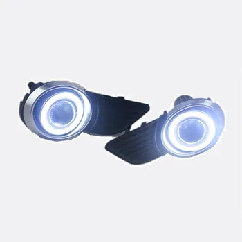 EeMrke LED Daytime Running Lights For Toyota Sienna XL30 Fog Lights H11 55W Halogen COB Angel Eyes DRL Kits