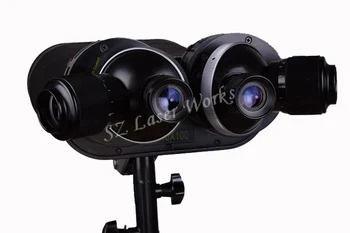 100mm lens all-optical giant post telescope binoculars with 25X & 40X magnification including wooden tripod for outdoor view