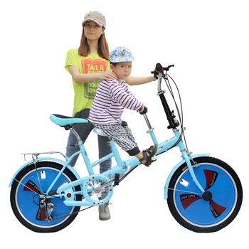 Parent-child car mother-child folding bicycles two-seater can take children bicycle lady's shifting from mother to child bicycle