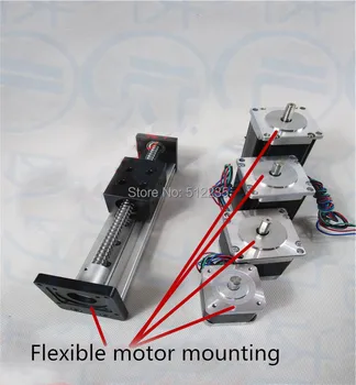 High Precision CNC SGX 1605 Ballscrew Sliding Table effective stroke 200mm+1pc nema 23 stepper motor XYZ axis Linear motion
