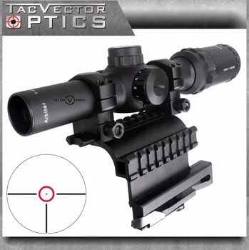 Vector Optics AK 47 74 1-4x 24mm Tactical Real Firearm Clear Rifle Scope with QD Side Riflescope Mount fit AK47 AK74 SVD Rifles