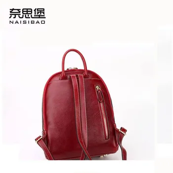 Women bag 2016 new genuine leather bag quality fashion leather backpack quality fashion chinese style embossed women backpack