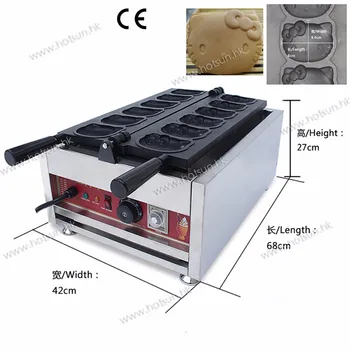 304 Stainless Steel Commercial 110V 220V Electric Mini Cartoon Animal Shaped Waffle Iron Maker Machine