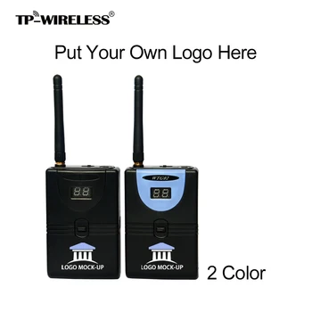 Special customize two color logo charge Silk-Screened Printing 2.4GHz Digital Wireless Tour Guide system