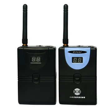Special customize two color logo charge Silk-Screened Printing 2.4GHz Digital Wireless Tour Guide system