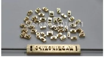 6mm tall copper brass alphabets molds 26pcs from A to Z with clamp fixture + 20 numbers, hot stamping molds
