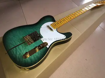 Vicers Custom Shop Electric Guitar Merle Haggard Signature Tuff Dog - Excellent Quality tiger maple neck SUPER RARE,Green color
