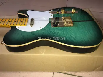 Vicers Custom Shop Electric Guitar Merle Haggard Signature Tuff Dog - Excellent Quality tiger maple neck SUPER RARE,Green color
