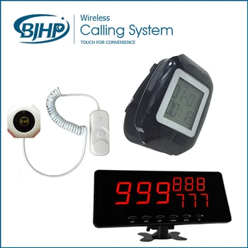 Wireless hospital calling system (30 pcs call button +1 dispaly receiver +2 watches)