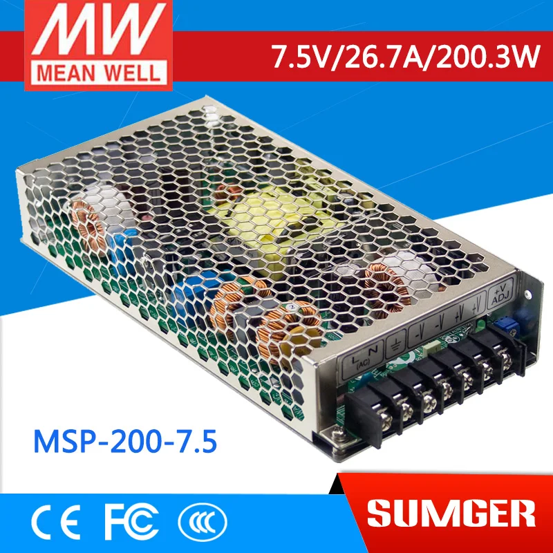 MEAN WELL1] original MSP-200-7.5 7.5V 26.7A meanwell MSP-200 7.5V 200.3W Single Output Medical Type Power Supply