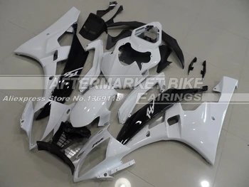 All Pearl White 3mm Thick ABS Fairings For Yamaha YZF R6 Injection Fairing Kits 2006 2007 YZFR6 Plastic Kit