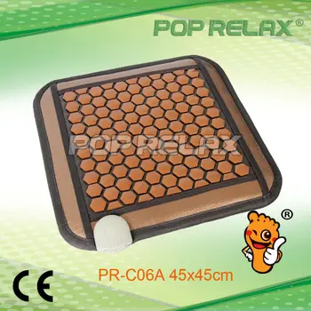 POP RELAX FIR Negative ion heating Germanium tourmaline stone seat mat PR-C06A 45x45cm