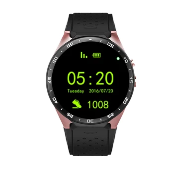 Original kw88 android 5.1 smart electronic watch android 1.39 inch mtk6580 smart watch mobile phone support 3g wifi nano sim wcd