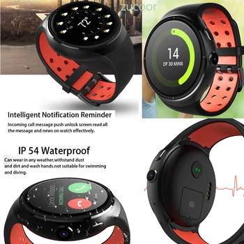 Android Smart Watch Phone 1GB RAM 16GB ROM Bluetooth Smartwatch Z10 Heartrate Monitor Wristwatch GPS WiFi Camera For iOS Android