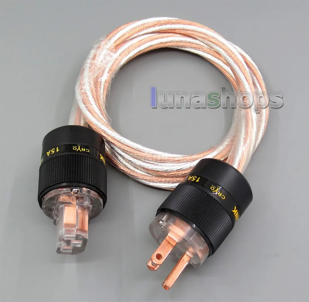Custom Handmade Acrolink Hifi Silver Plated Power cable For Tube amplifier CD Player LN002809