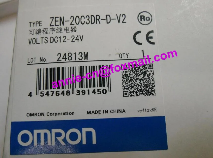 New and original ZEN-20C3DR-D-V2 OMRON Programmable relay DC12-24V
