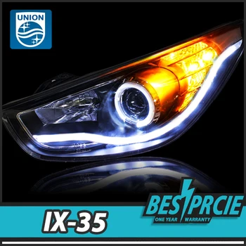 UNION Car Styling for 2011-Hyundai IX35 Headlights Sonar LED Headlight DRL Lens Double Beam H7 HID Xenon Car Accessories