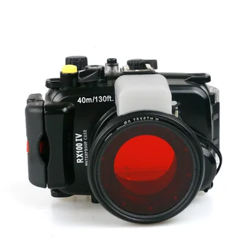 For Sony RX100-IV DSC-RX100 IV RX100IV Mark IV M4 Mark 4 underwater waterproof camera housing case+ 67mm Diving Red Filter