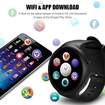 FLOVEME Smart Watch Android 5.1 OS Wrist Watch Bluetooth MTK6580 1.3 Quad-core AMOLED Display 3G SIM Card 1G+16G Wifi Smartwatch