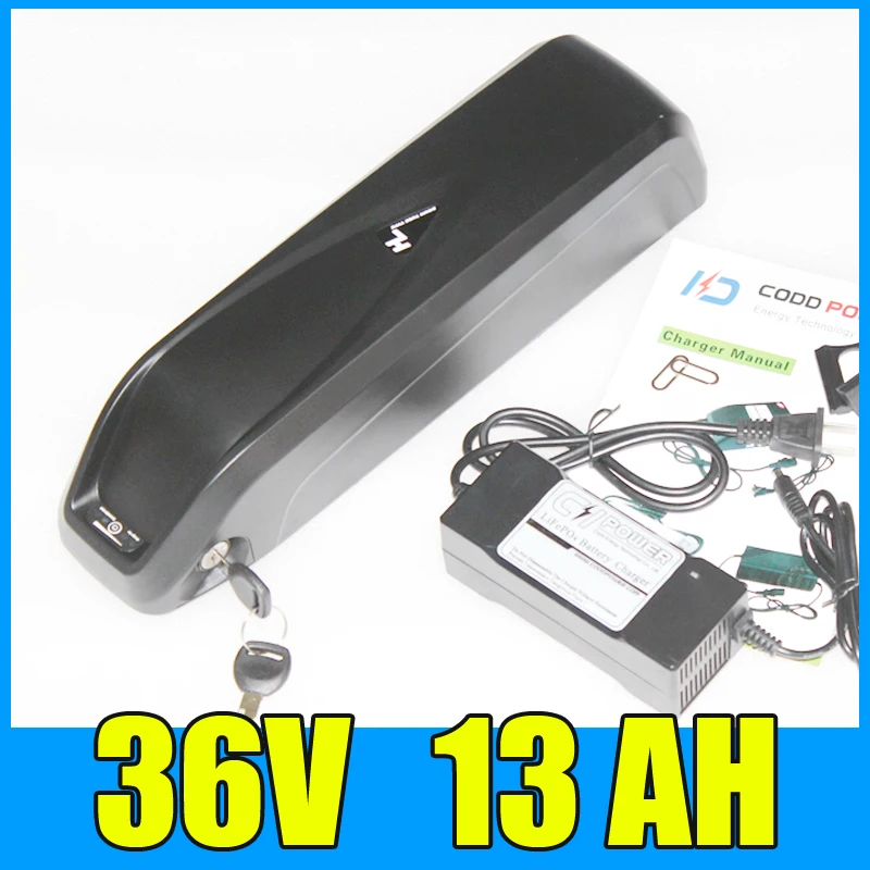 36v electric bike battery 36v 13ah Samsung lithium Hailong bottle battery pack and duty