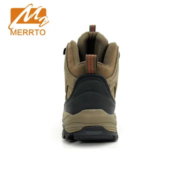 MERRTO Brand Man Skid proof Genuine Leather Waterproof Hiking Camping Waking Shoes Chukka Outdoor Sport Athletic Hiking Shoes