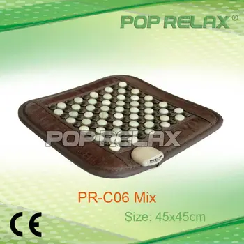 POP RELAX Far infrared heating Germanium tourmaline jade stone seat mat PR-C06 mix 45x45cm