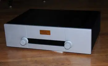 QUEENWAY 4312 CNC full aluminum box Pre Amp Chassis HiFi Goldmund plate Integrated amplifier case 430mm*120mm*313dmm