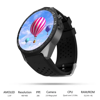 Gold Round Business Android GPS Smart Watch CPU MTK6580 1.39 inch Screen 2.0MP Camera 3G WIFI Smartwatch For Fashion People