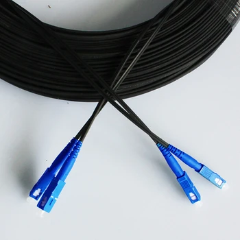 2 cores SC to SC single core single mode 150/200/300/400/500m FTTH cables Fiber Optic jumper pigtail Fiber cables