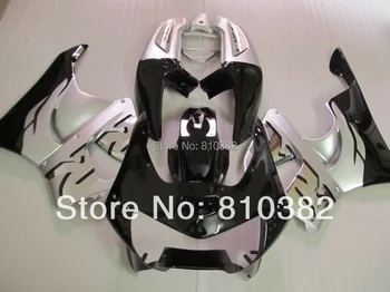 Top-selling Motorcycle Fairing kit for HONDA CBR900RR 98 99 CBR900 919 CBR900RR 1998 1999 black silver ABS Fairings set HF25
