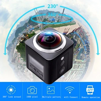 IDV 360 Degree 4K Wifi Mini Panoramic Camera Ultra HD Waterproof Sport Driving VR Camera Wireless Remotely Control Monitoring