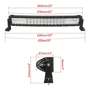 22INCH 120W 5D Lens LED RGB Curved Work Light Bar Combo For CREE chips Offroad ATV SUV Driving Car Lamp Bluetooth Music Flash