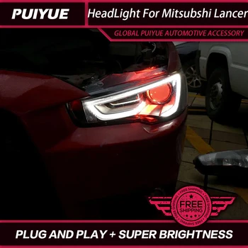 Hottest& Car Styling for Mitsubishi Lancer Headlights 2009-2016 EX LED Headlight LED DRL Bi Xenon Lens High Low Beam Parking