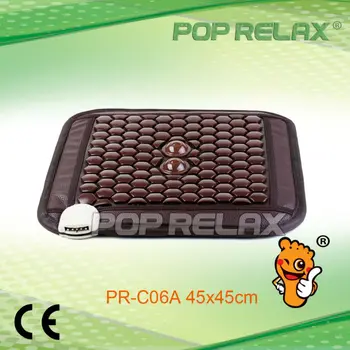 POP RELAX Tourmaline germanium thermal seat mat with 2pcs of raised big stone PR-C06A 45x45cm