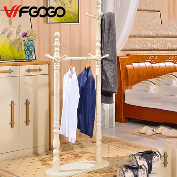 WFGOGO Home Furnishing Solid wooden Living Coat Rack Stands Scarves Hats Bags Clothes Shelf