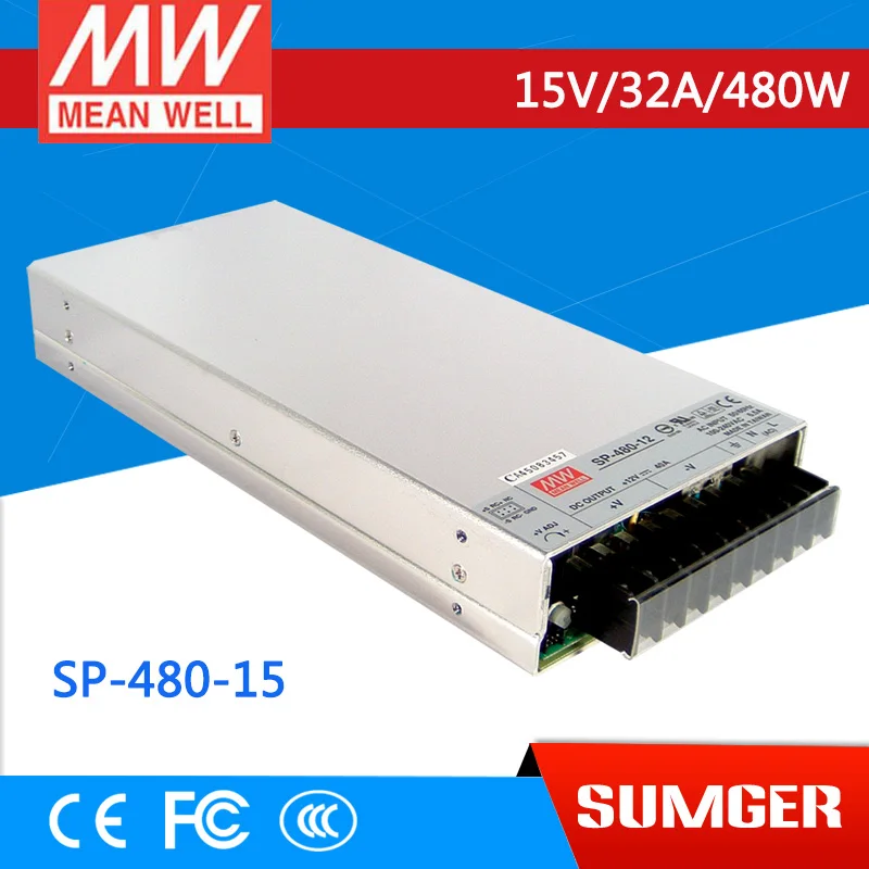 MEAN WELL1] original SP-480-15 15V 32A meanwell SP-480 15V 480W Single Output with PFC Function Power Supply