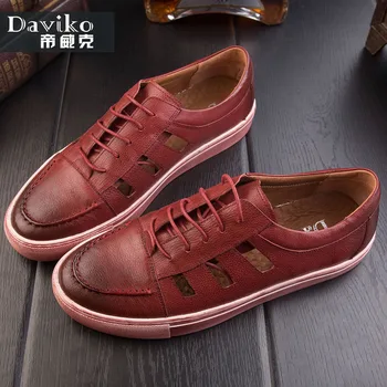 Daviko hollow out sandals male han edition tide men casual shoes men the summer cool leather shoes YC10046-8