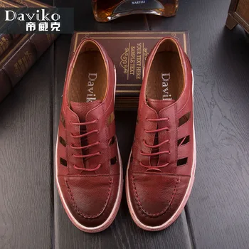 Daviko hollow out sandals male han edition tide men casual shoes men the summer cool leather shoes YC10046-8