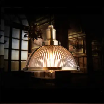 Nordic American retro style loft industrial warehouse personality living room lights restaurant bar cafe glass chandelier lamp