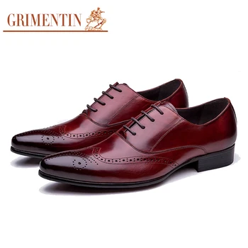 Top Quality Leather Oxfords Men Dress Shoes Genuine Leather Male Shoes 2017 Luxury Men Busines Shoes For Man Office