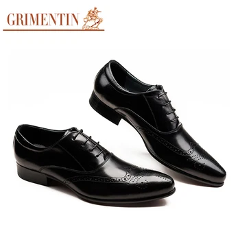 Top Quality Leather Oxfords Men Dress Shoes Genuine Leather Male Shoes 2017 Luxury Men Busines Shoes For Man Office